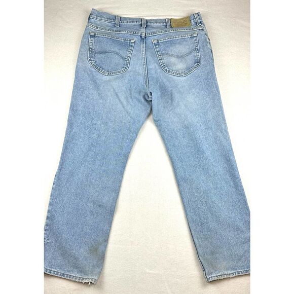 Lee Rider Vintage Light‎ Washed Union USA Jeans Men’s 38 (34) x 30 Read - Picture 13 of 16